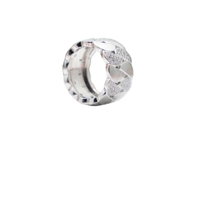 Ring CARTIER "La Dona XL" headband in white gold and diamonds - Image 4