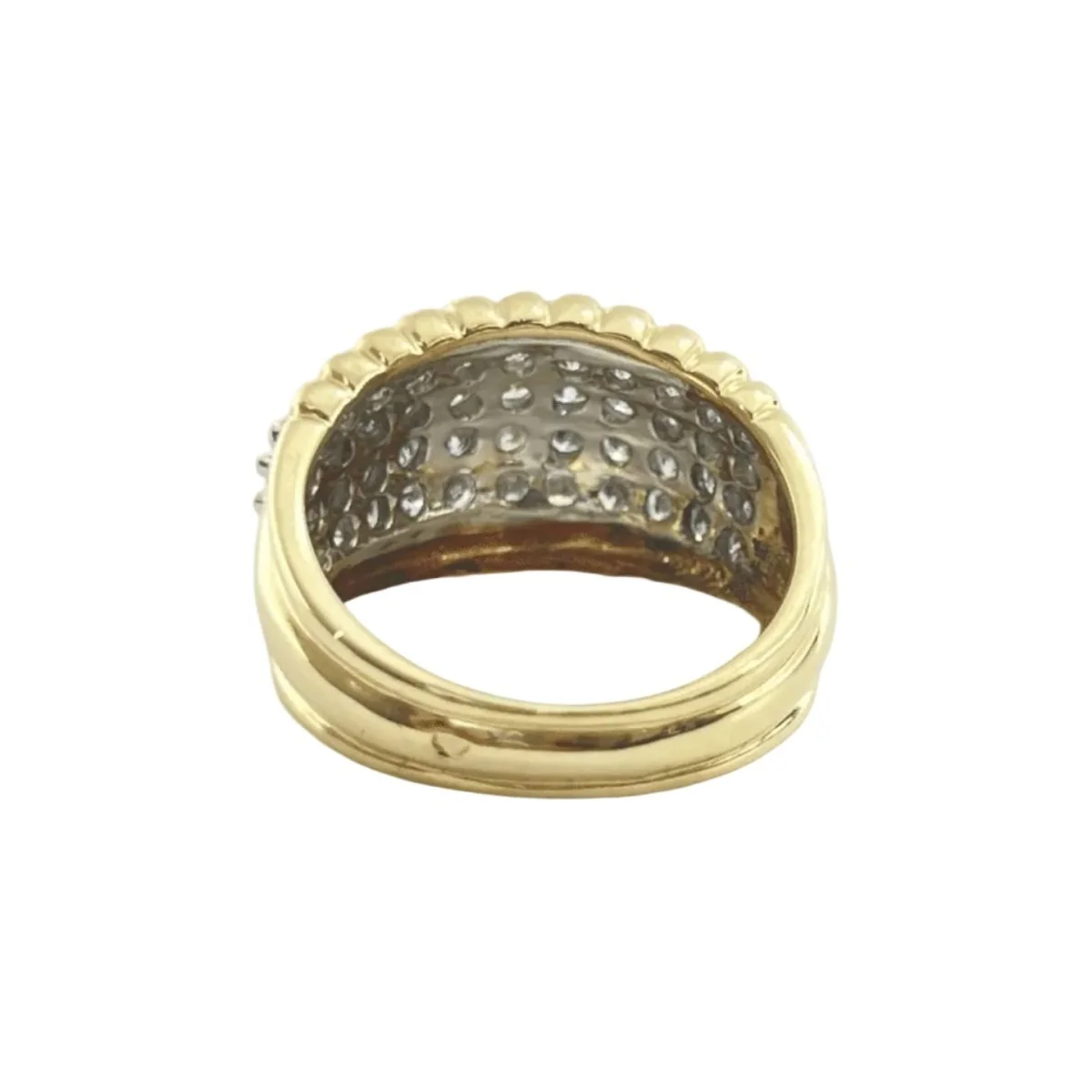 Dome ring in yellow gold and diamonds - Image 4