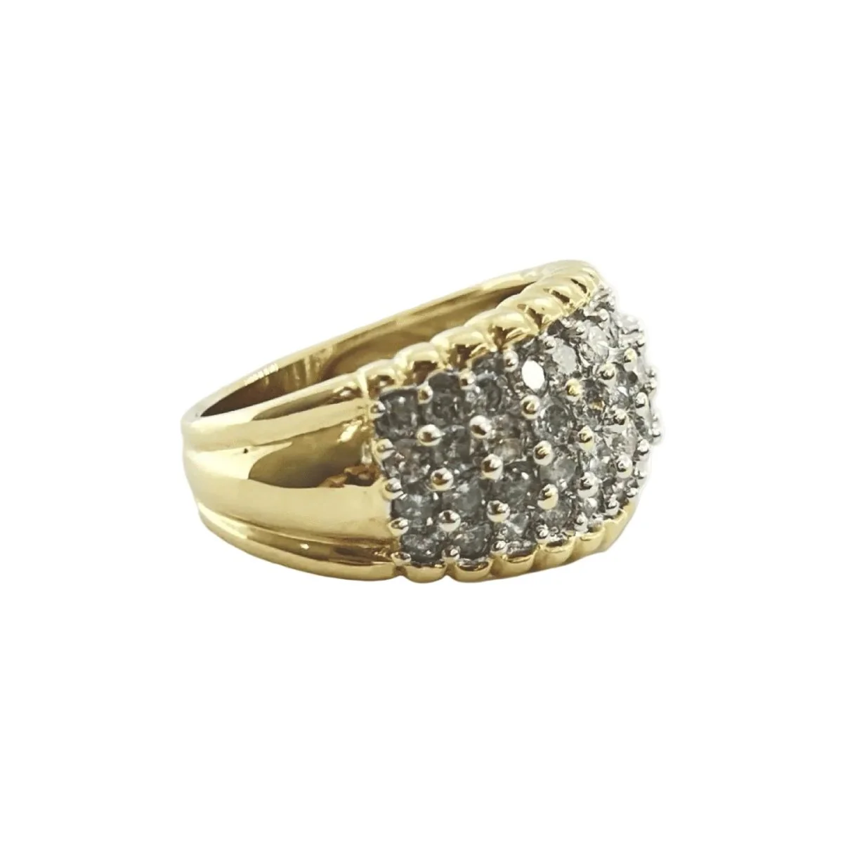 Dome ring in yellow gold and diamonds - Image 5