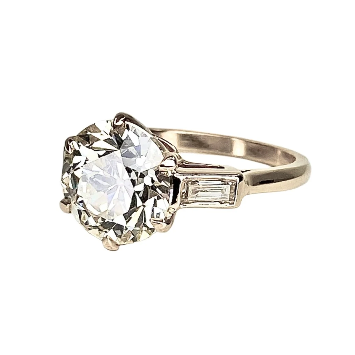 Ring at yellow gold and diamonds - Image 3