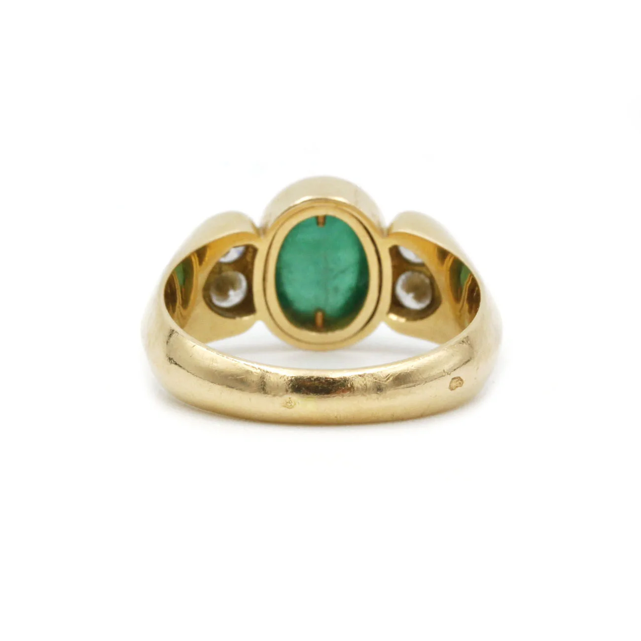 Ring - Gold, emerald & diamonds - Image 3