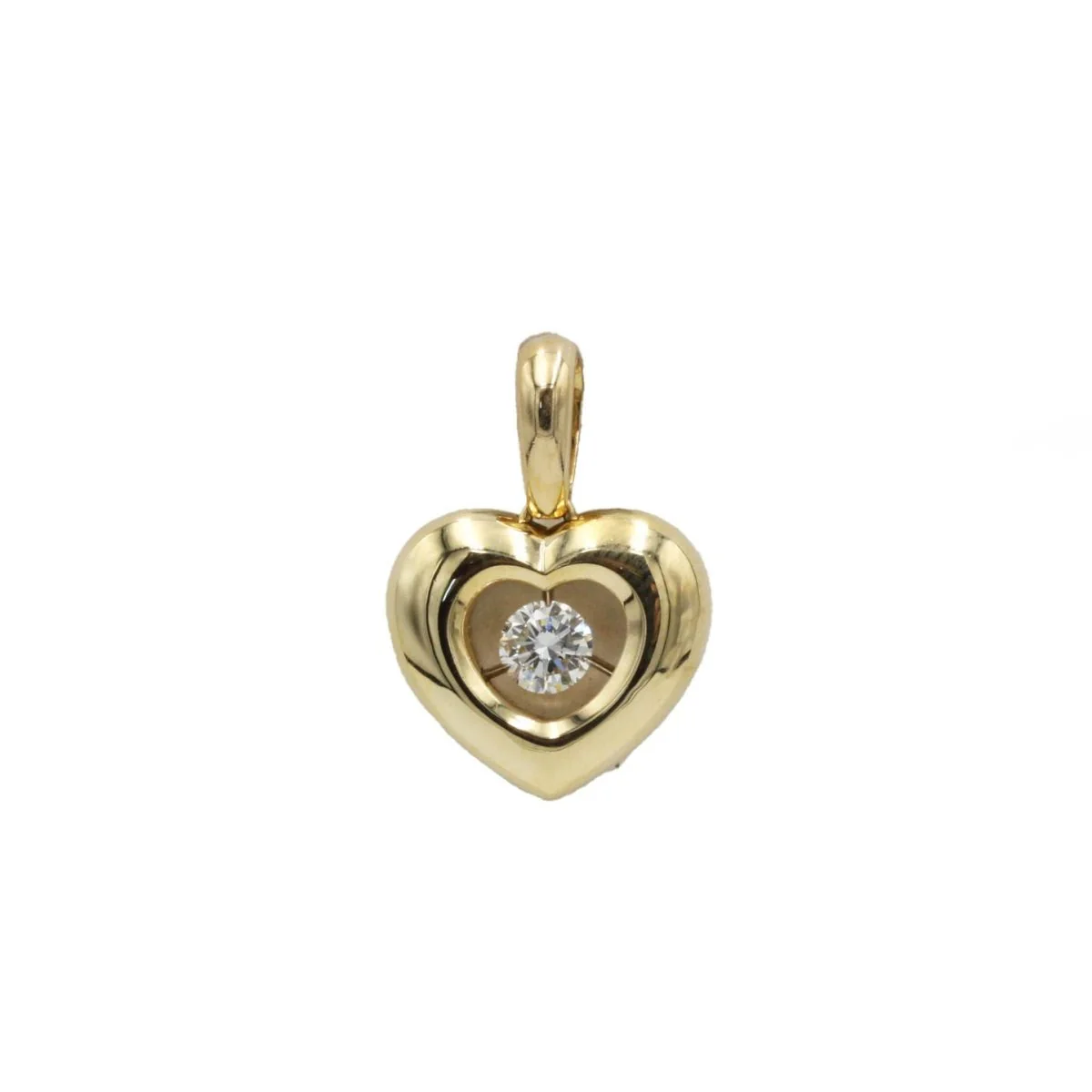 Pendant in yellow gold and diamond