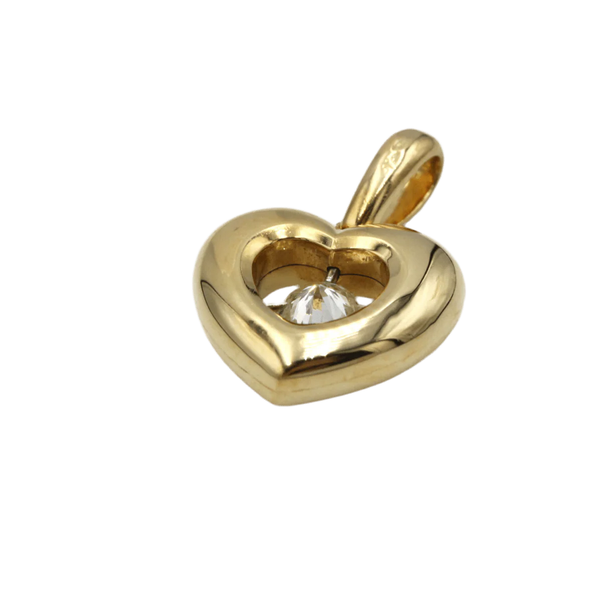 Pendant in yellow gold and diamond - Image 2