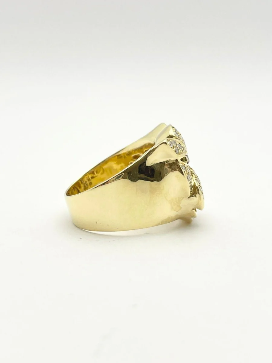 Cocktail ring in yellow gold, rubies and diamonds - Image 4