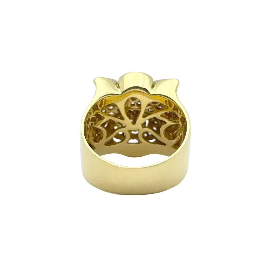 Cocktail ring in yellow gold, rubies and diamonds - Image 6