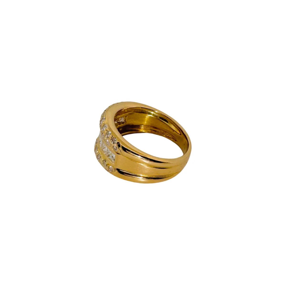Bandeau ring in yellow gold and diamonds - Image 3