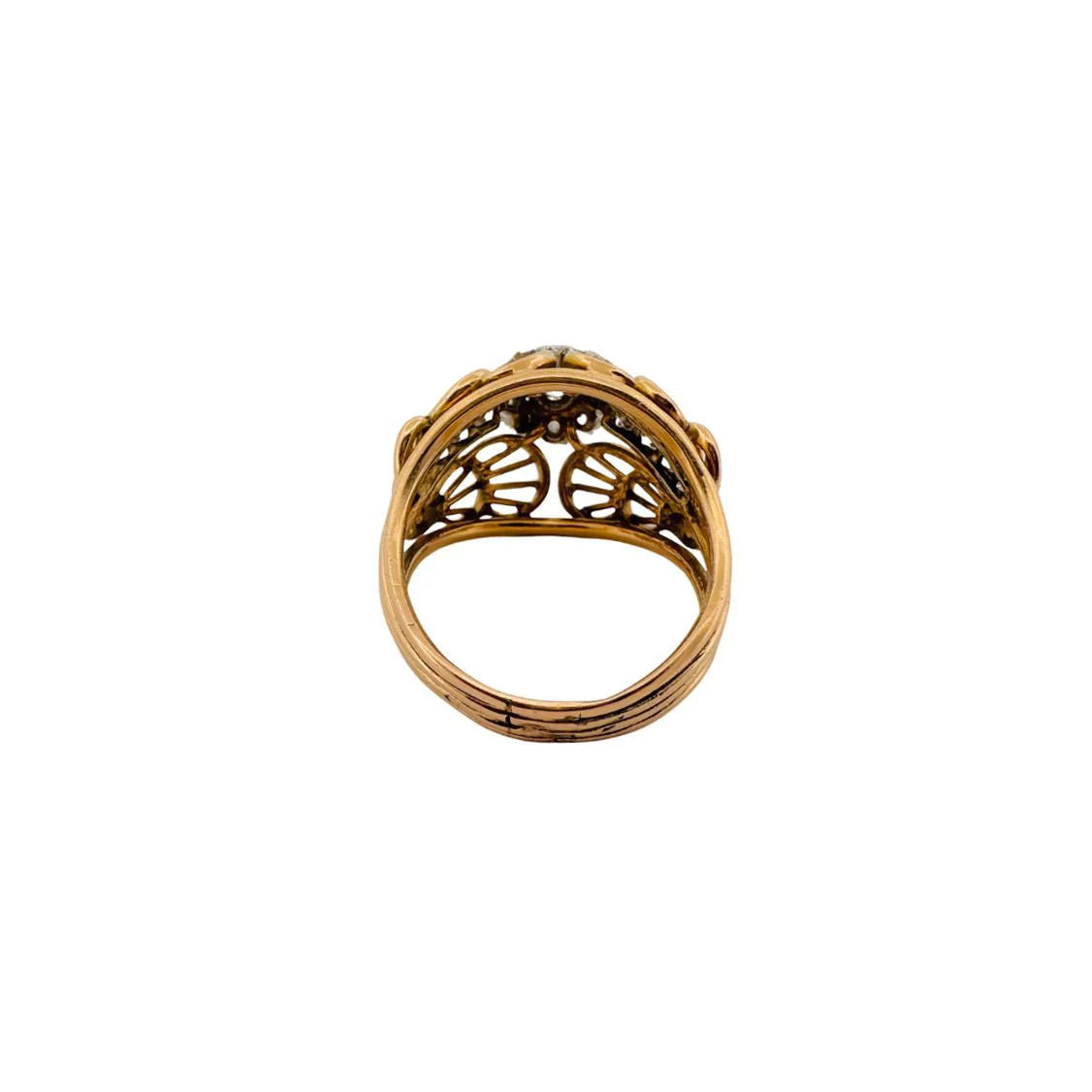 Yellow gold and diamond ring - Image 3