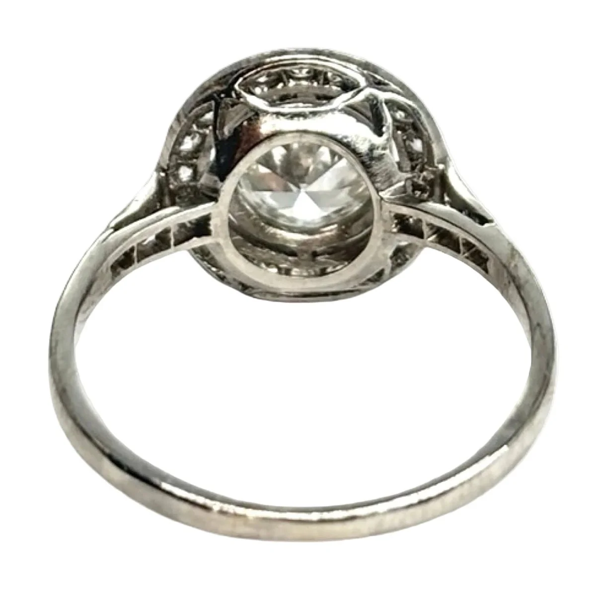Platinum and diamond surround ring - Image 4