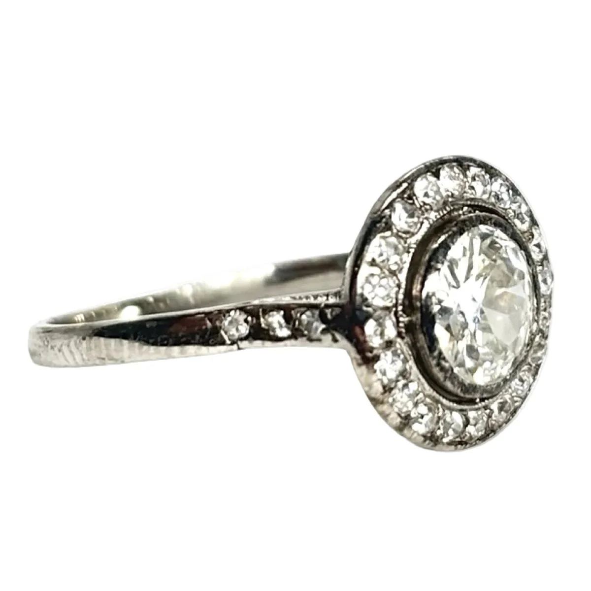 Platinum and diamond surround ring - Image 5
