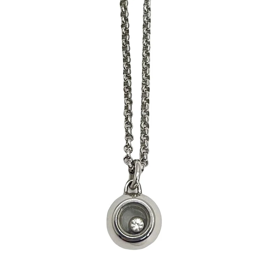 CHOPARD “Happy Diamonds” Pendant Necklace in white gold and diamond