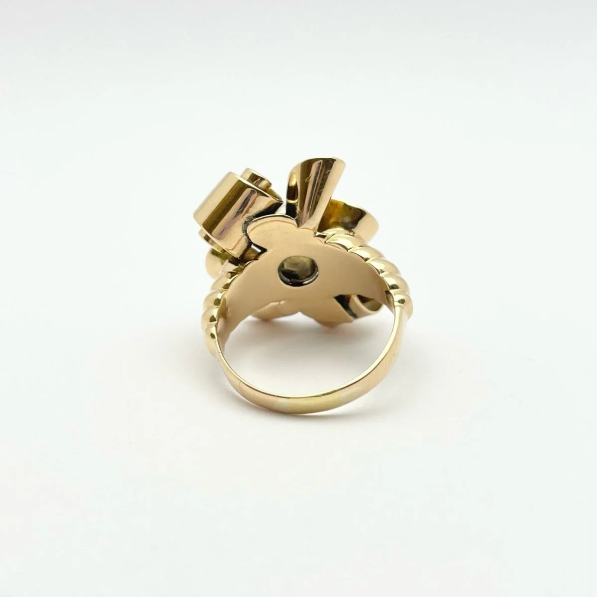 Anello oro 18KT con diamante naturale ct 0.80. Epoca 1930. - Image 5