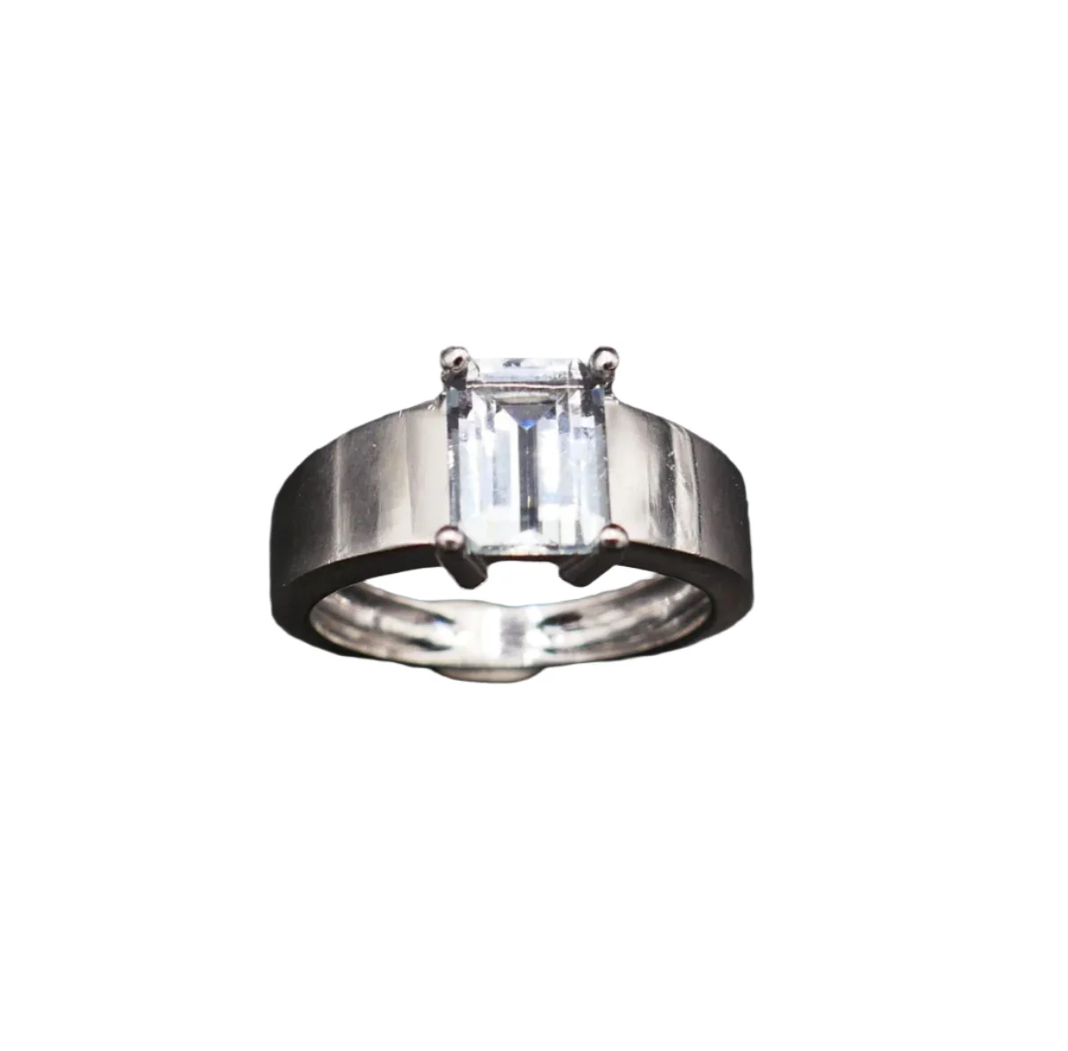Ring Tank in white gold and aquamarine - Image 4