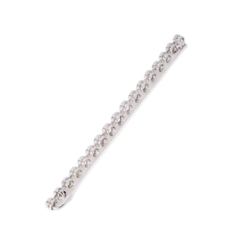 Barrette brooch in white gold and diamonds - Image 3