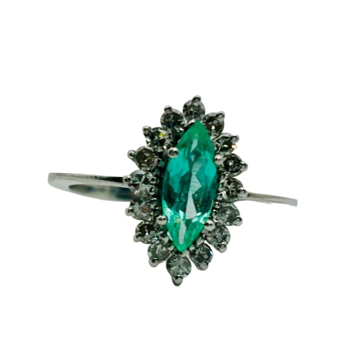 Ring ANILLO Esmeralda in white gold and diamonds
