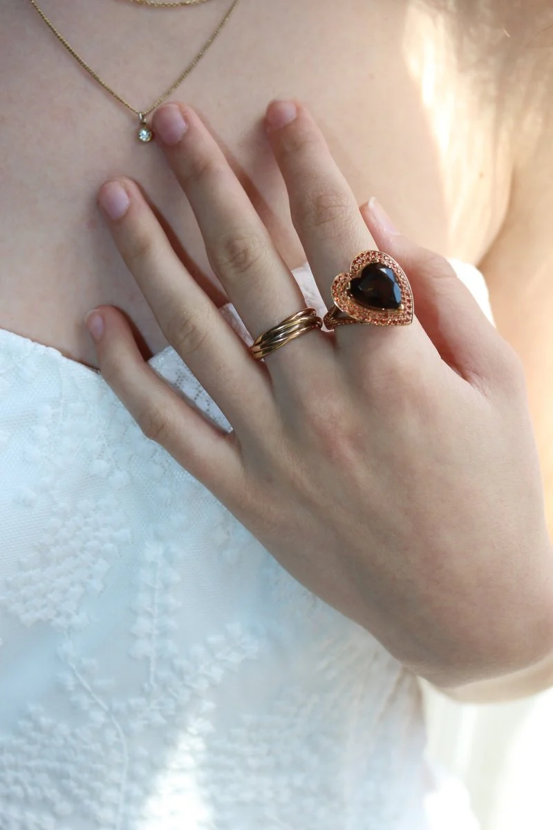 MAUBOUSSIN ring “Subtile Raison” smoky quartz, peach sapphires, Madeira citrines - Image 5