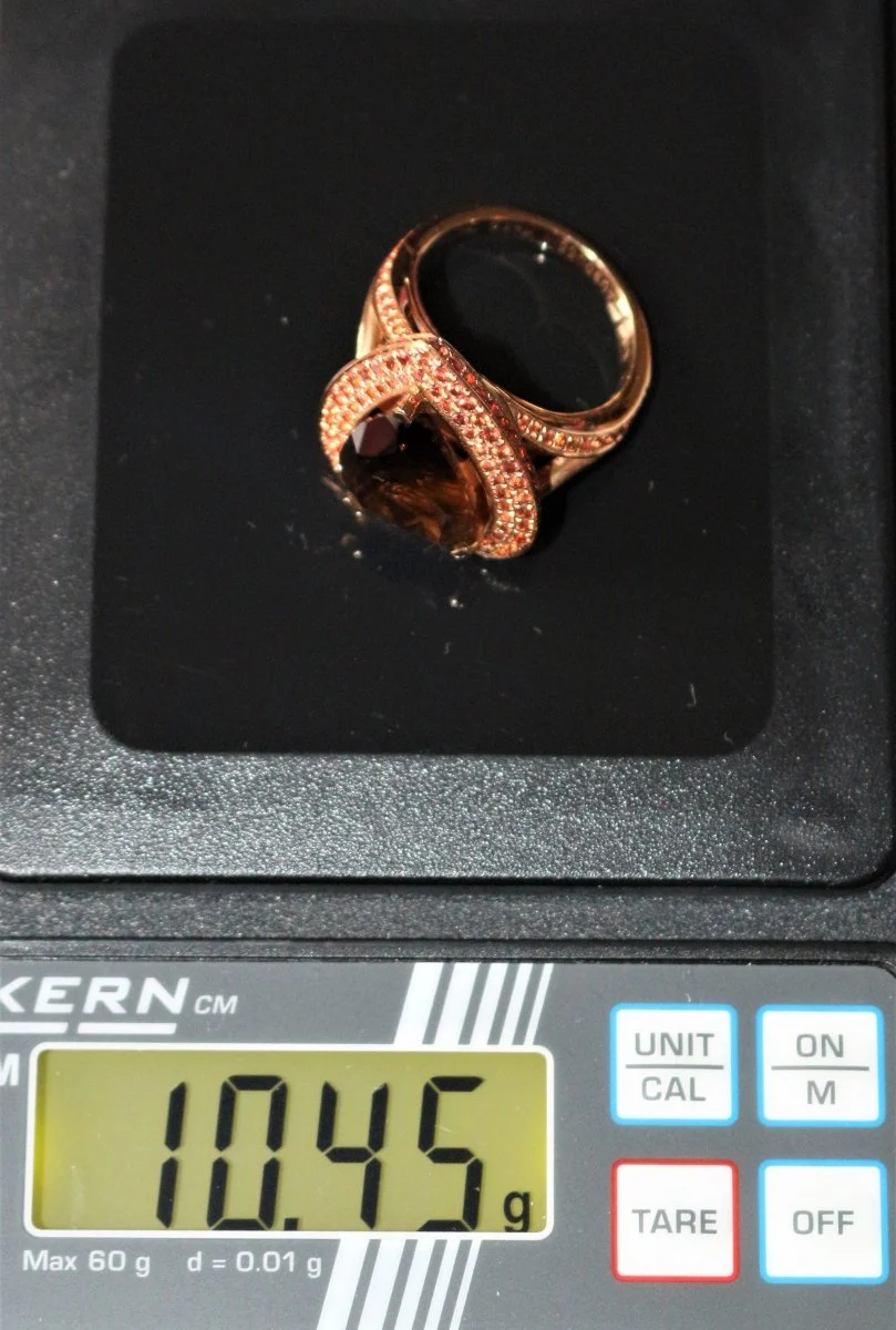 MAUBOUSSIN ring “Subtile Raison” smoky quartz, peach sapphires, Madeira citrines - Image 9