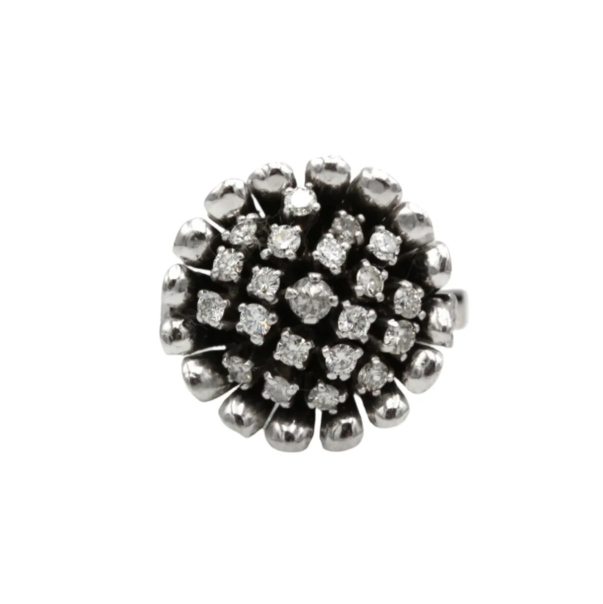 White gold and diamond ring