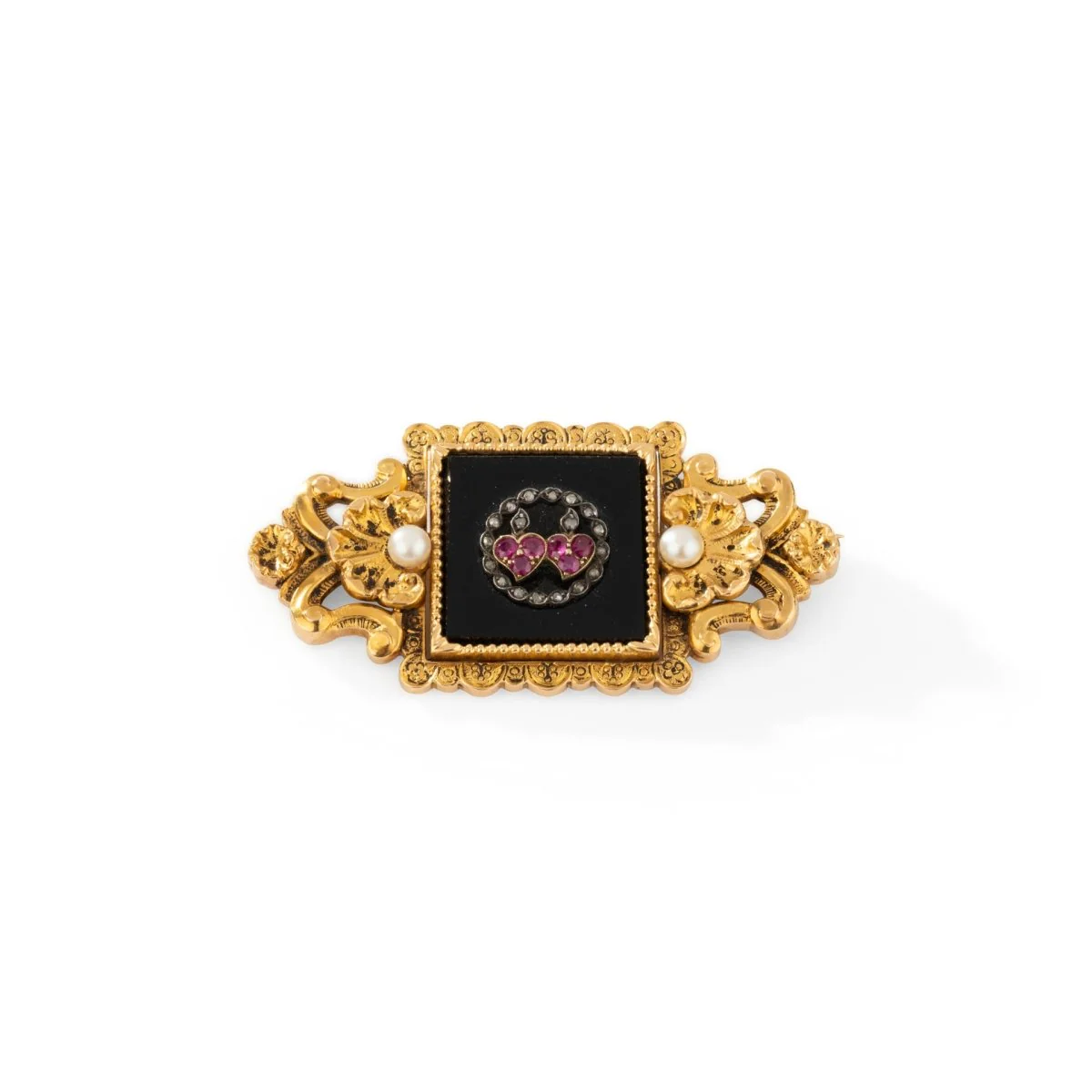 Intertwined Hearts Brooch
