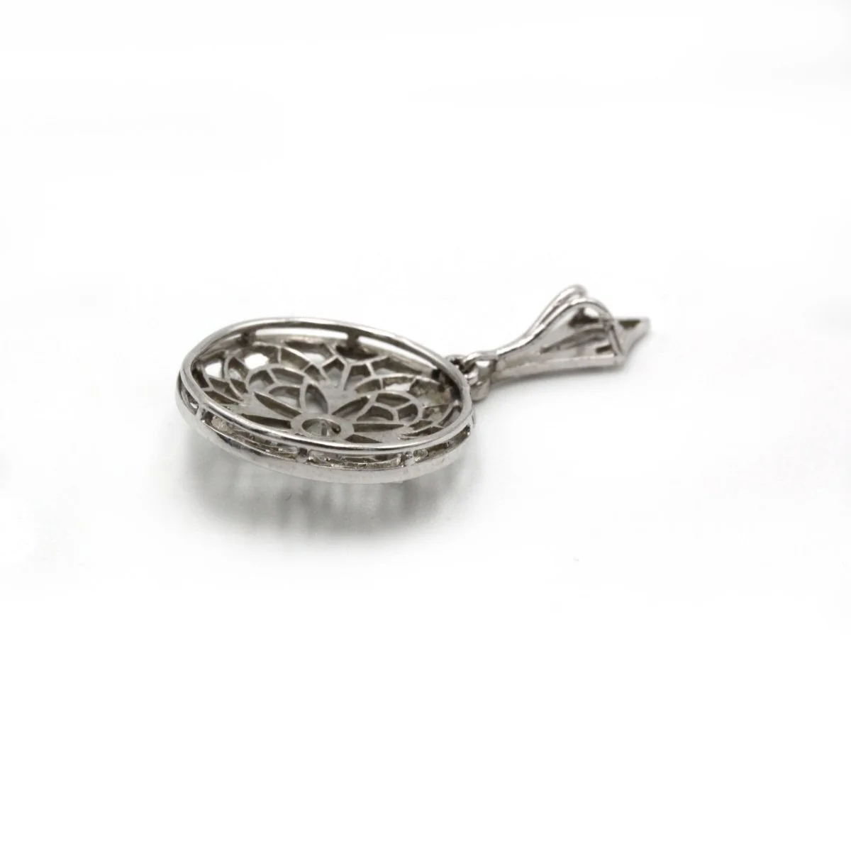 Art-deco pendant - Platinum and diamonds - Image 3