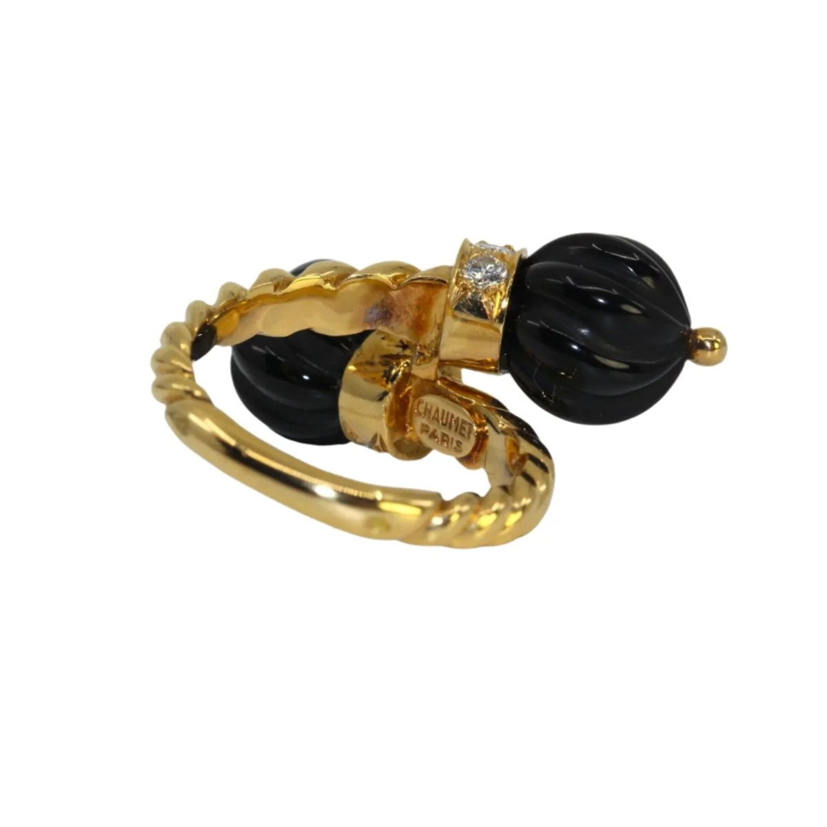 CHAUMET Toi & Moi ring in yellow gold, onyx and diamonds - Image 5