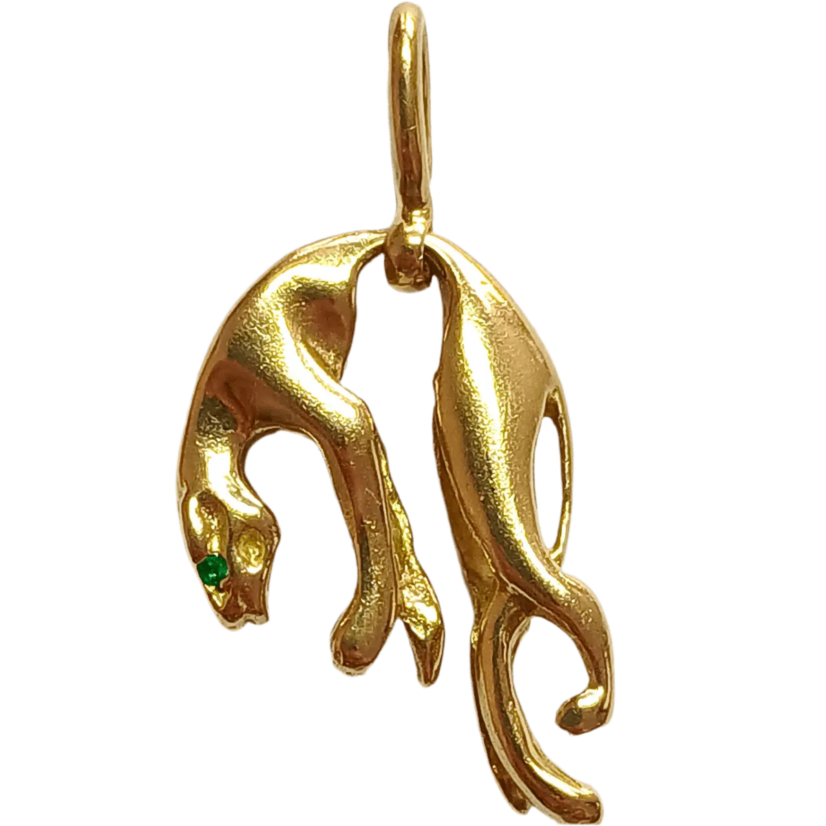 Yellow gold and emerald pendant