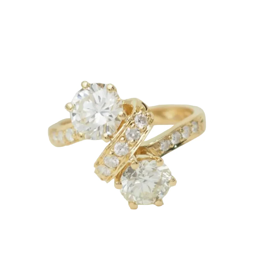 Ring You and Me in yellow gold and diamonds