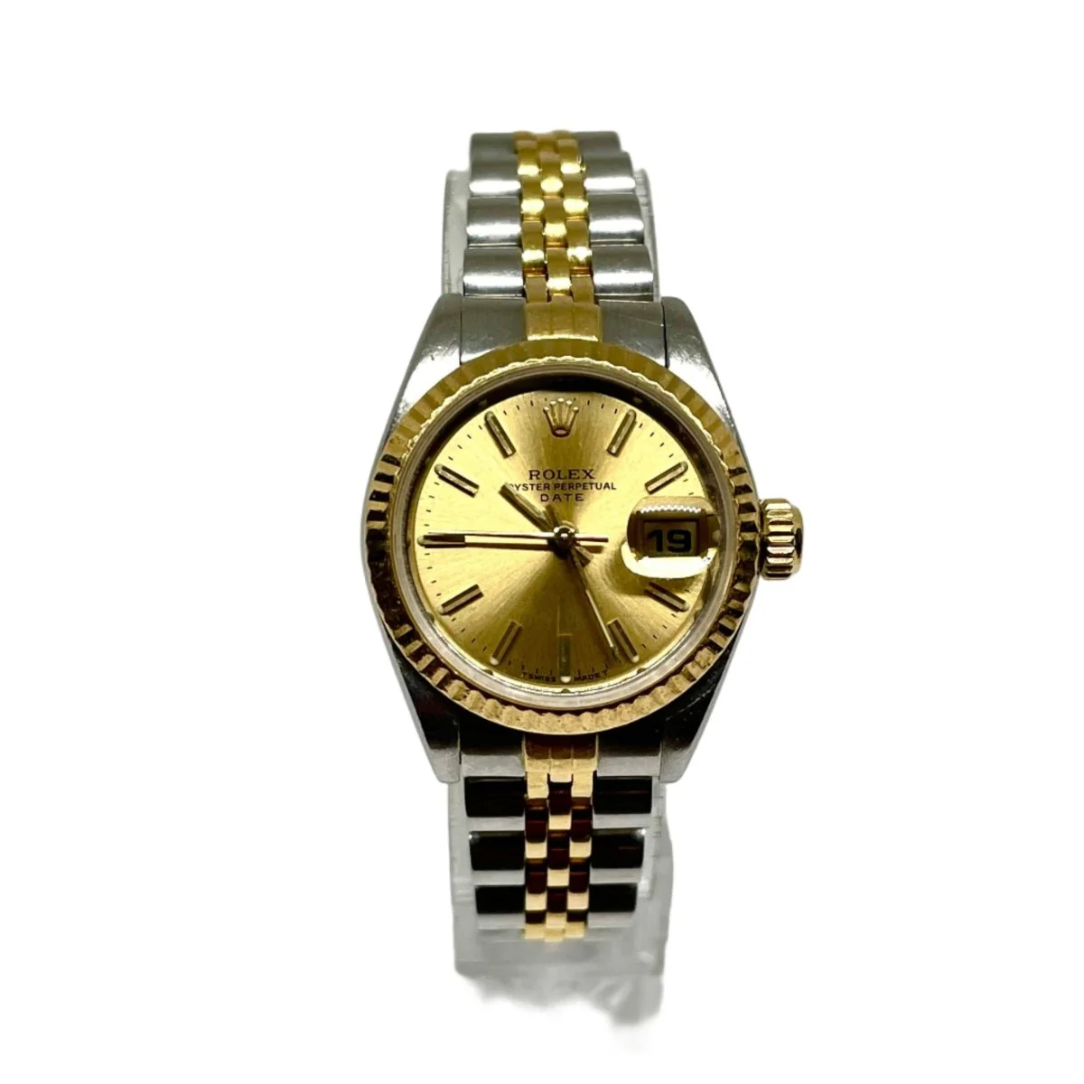 ROLEX "DateJust" Watch in Yellow gold and steel