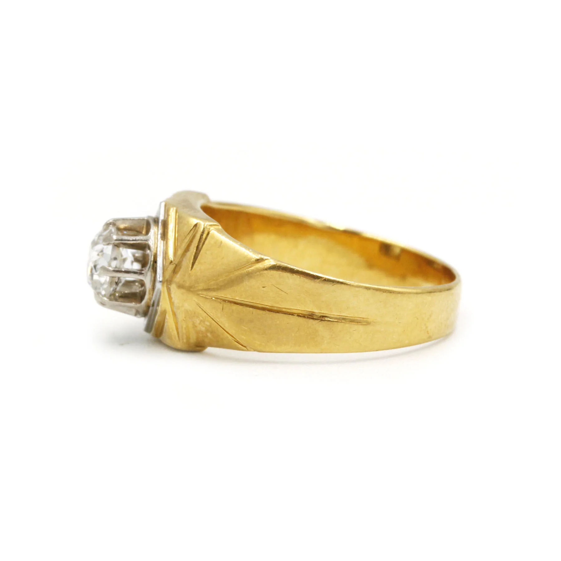 Yellow gold and diamond ring - Image 2
