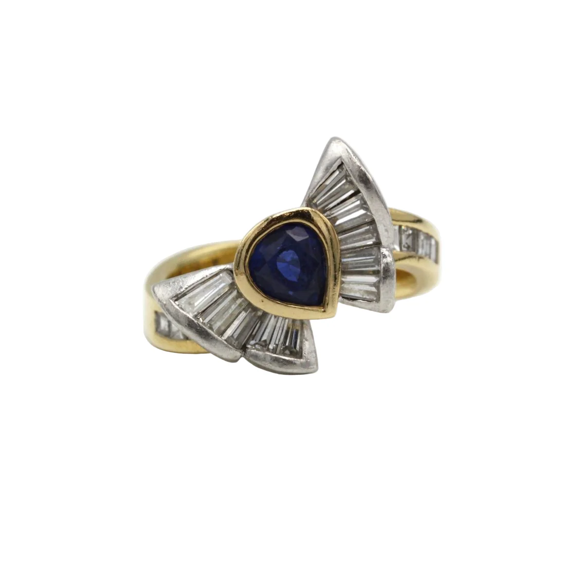 Ring Butterfly - Gold, Platinum, Sapphire & diamonds