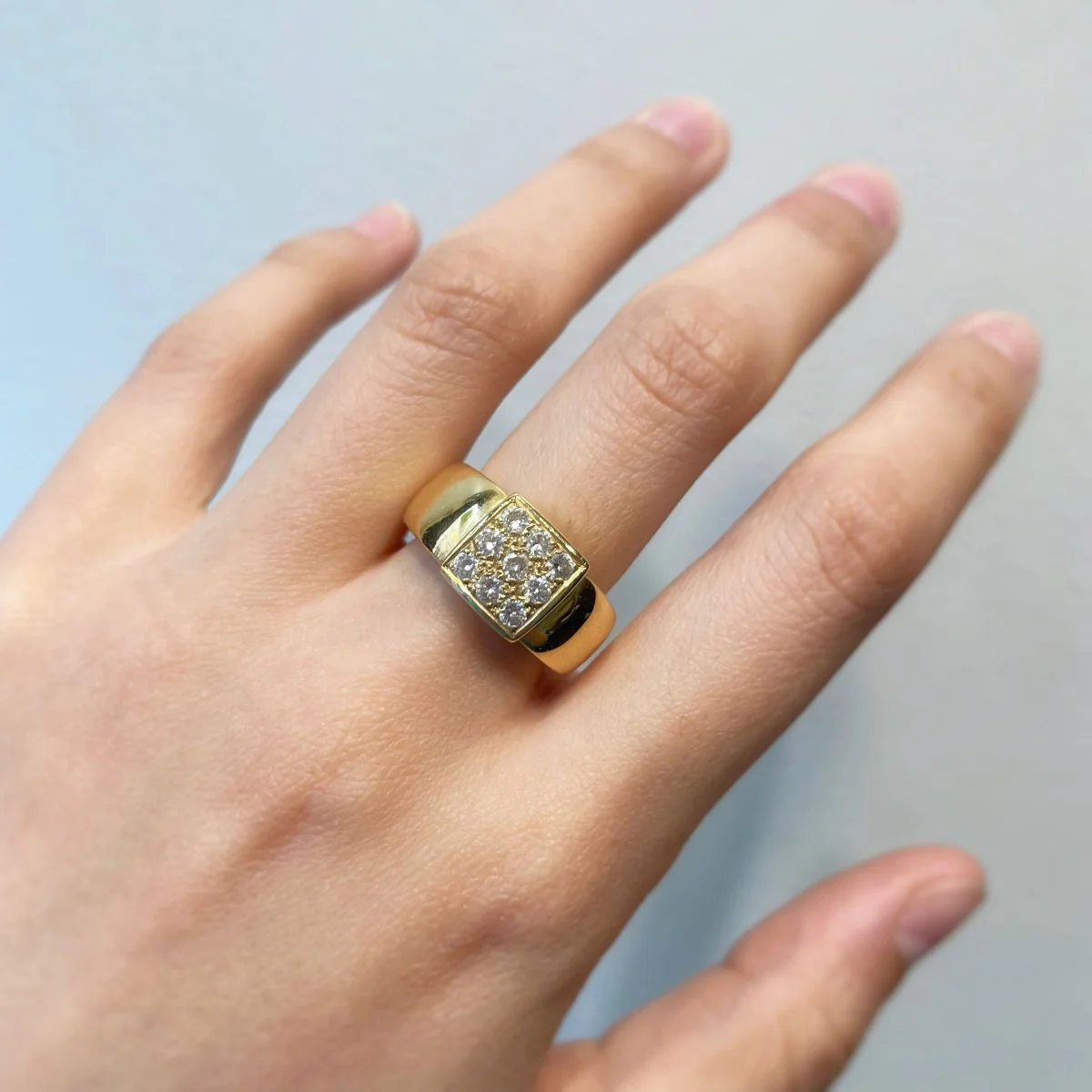 Ring Jonc in yellow gold and diamonds - Image 2