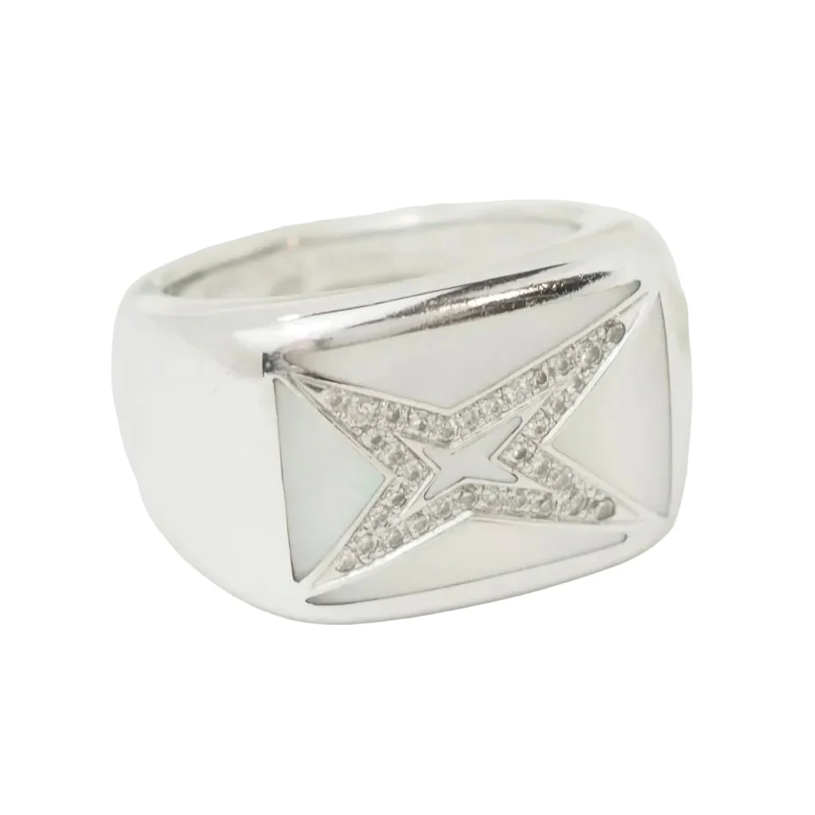 Ring Mauboussin "Grande vie" in white gold, Mother of Pearl and diamonds - Image 4