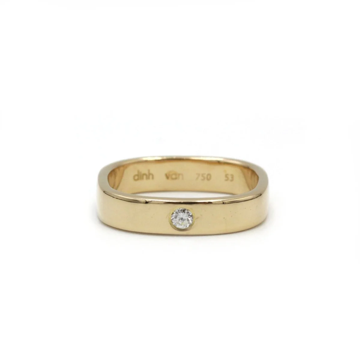 Ring Alliance DINH VAN "La Carrée" in yellow gold and diamond