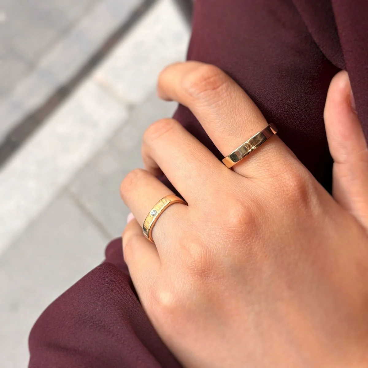 Ring Alliance DINH VAN "La Carrée" in yellow gold and diamond - Image 6