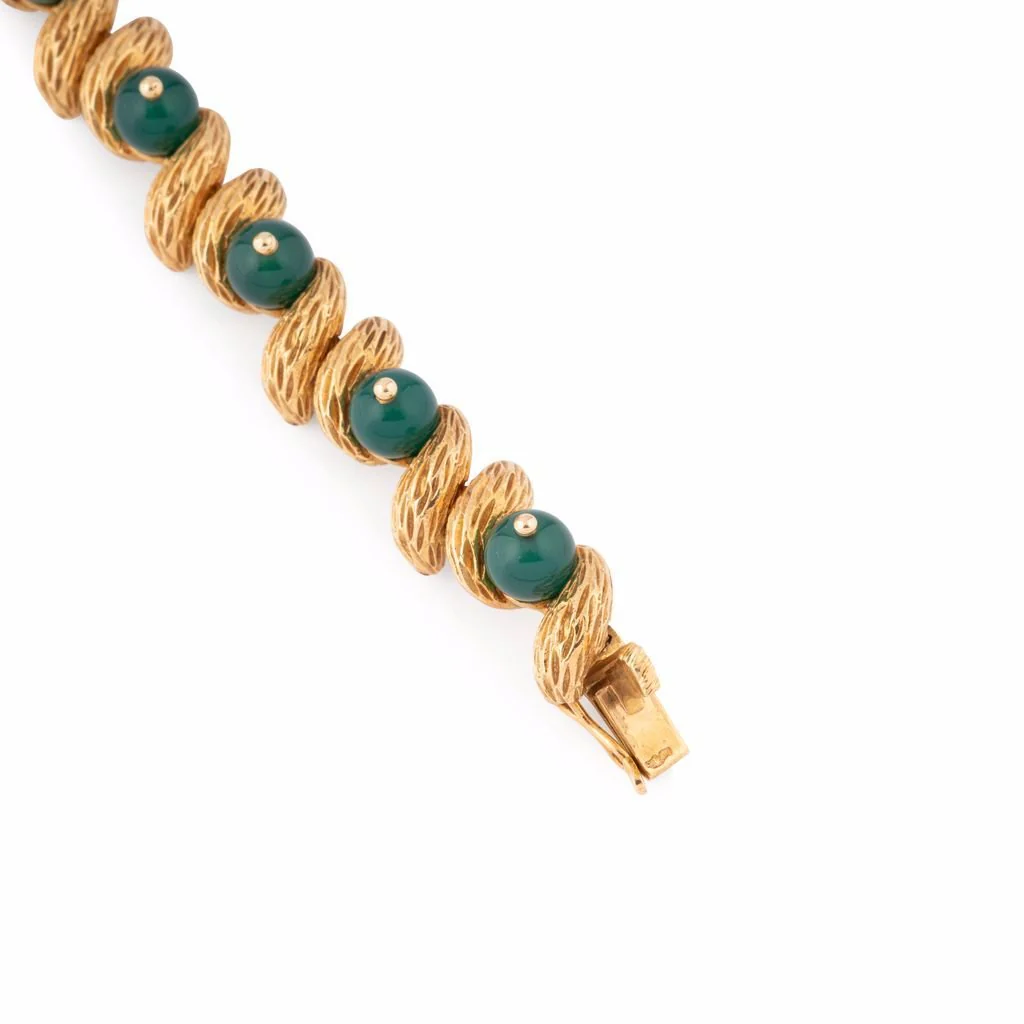 Cartier ball bracelet in yellow gold and chrysoprase - Image 6