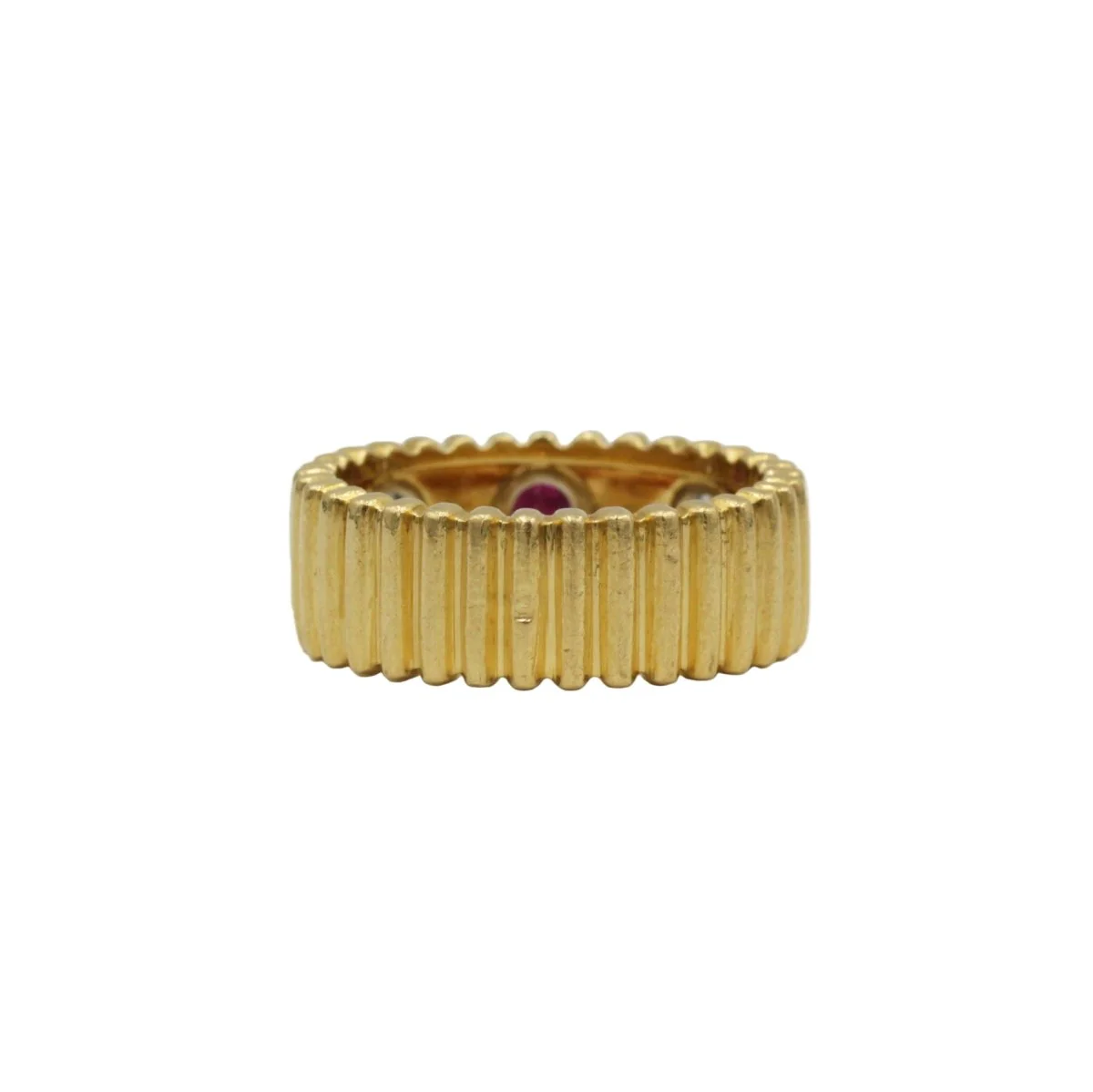 Godronée Ring - Gold, Diamonds & Rubies - Image 3