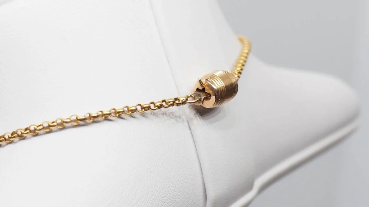 Napoleon III necklace in yellow gold and enamel - Image 8