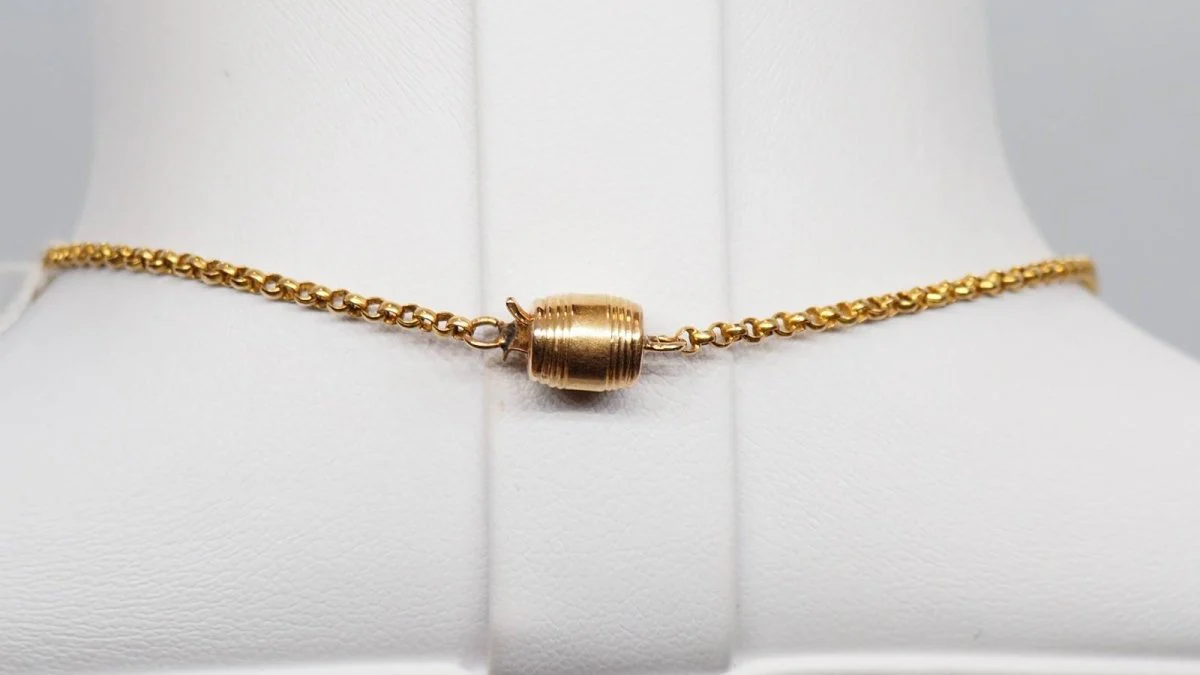 Napoleon III necklace in yellow gold and enamel - Image 9