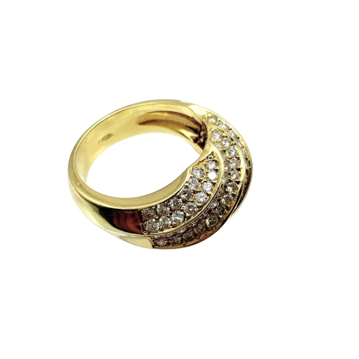 Ring Paved in yellow gold and diamonds. - Image 6