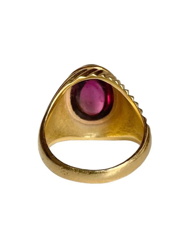Ring, in 18k yellow gold and garnet - Image 4