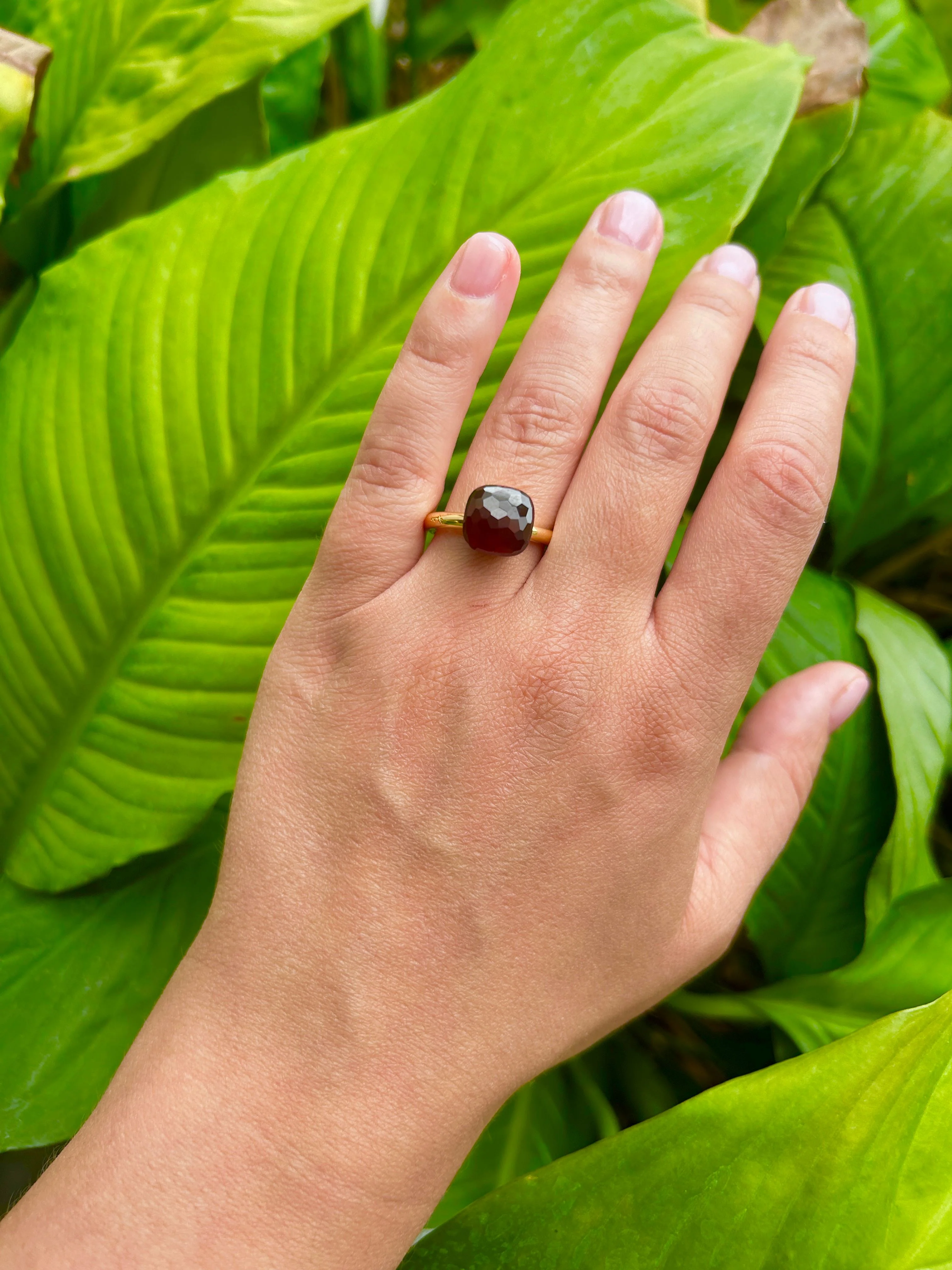 POMELLATO Nudo Classic ring in pink gold and red garnet (Size 54) - Image 2