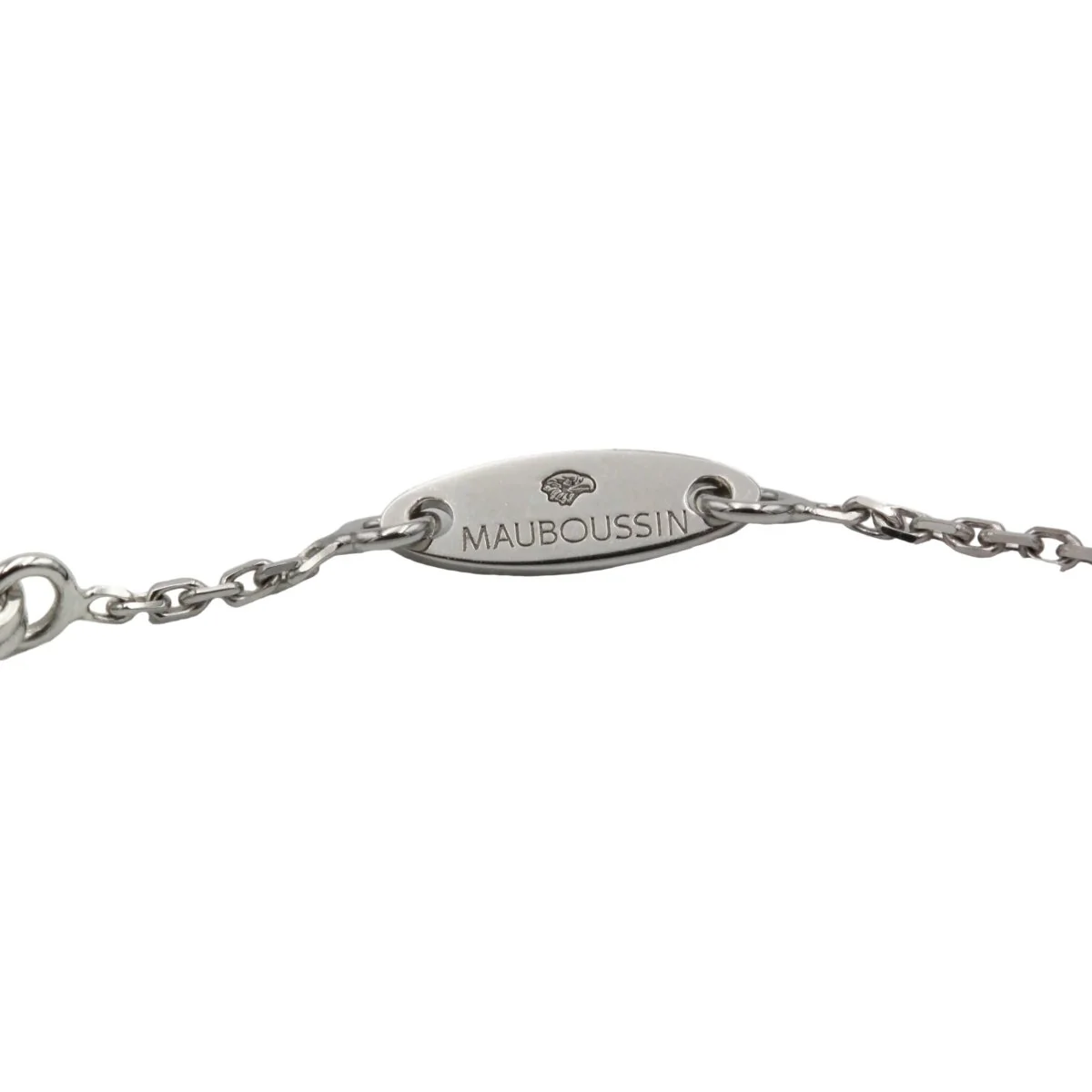 Necklace Pendant MAUBOUSSIN "Mon premier pas d'amour" in white gold and diamonds - Image 3