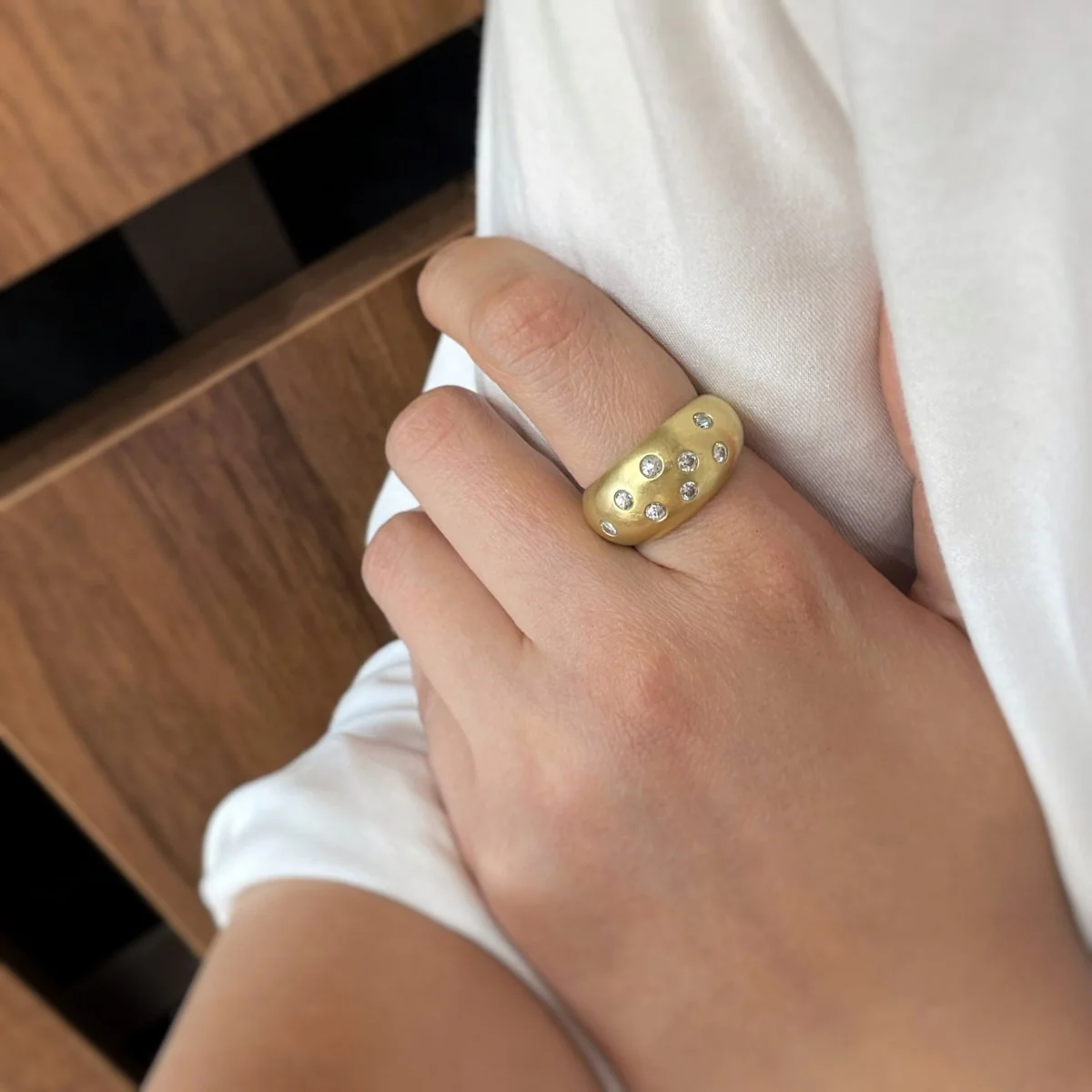Ring Rush in yellow gold and diamonds - Image 2