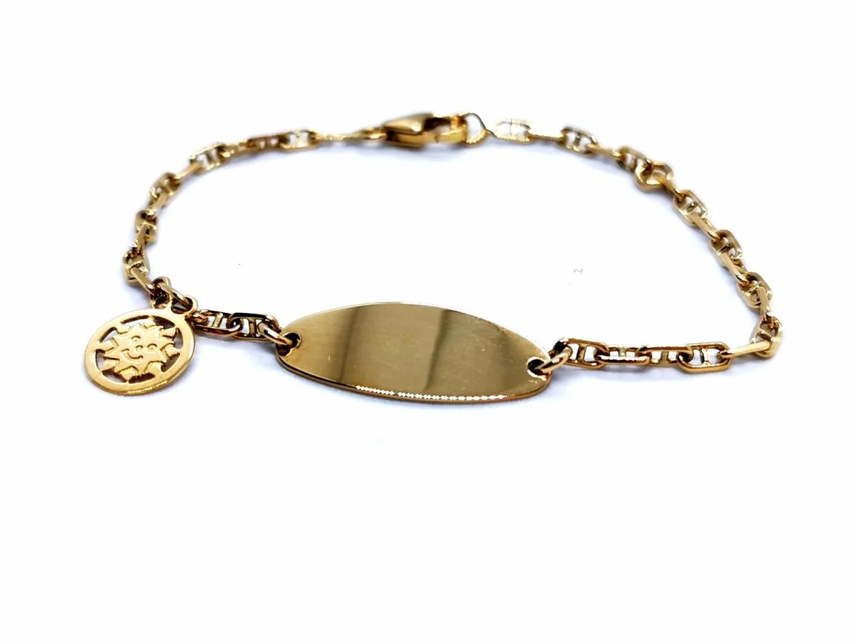 Bracelet curb chain in yellow gold - Image 9