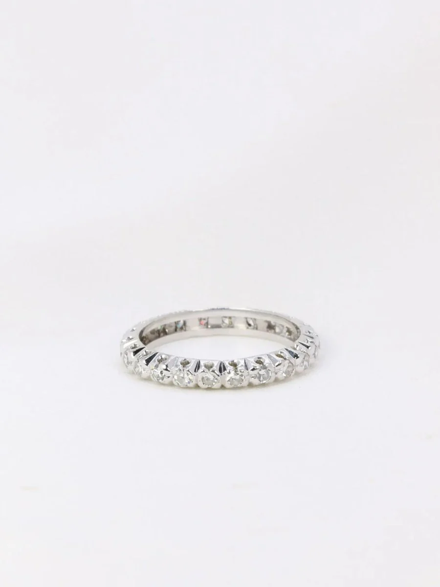 American wedding ring in white gold and diamonds 0.66 ct
