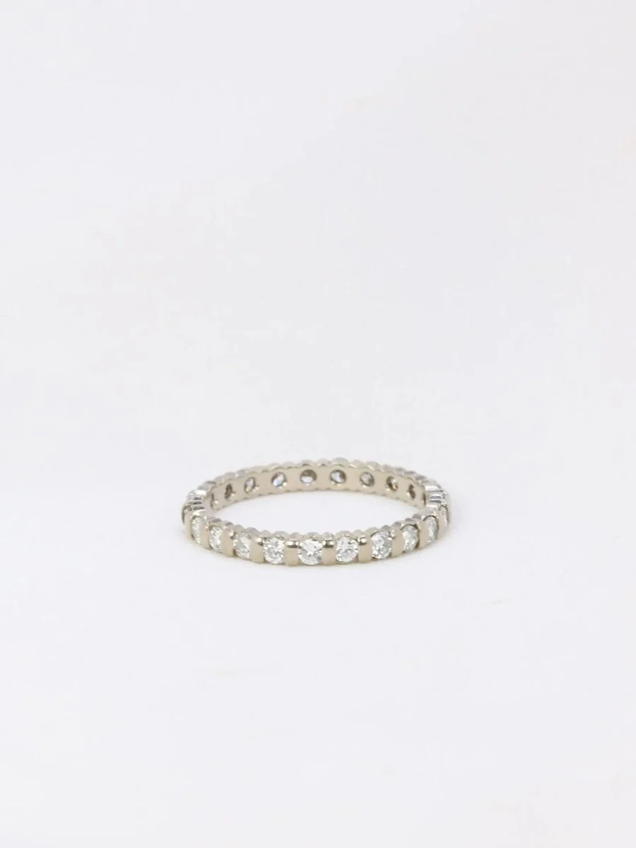 American wedding ring in white gold and diamonds 1.15 ct