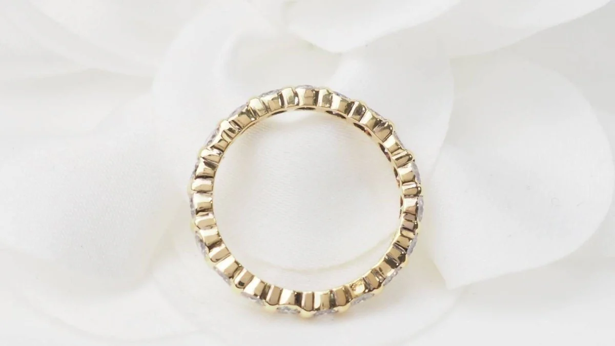 Ring Alliance in yellow gold and diamonds - Image 6