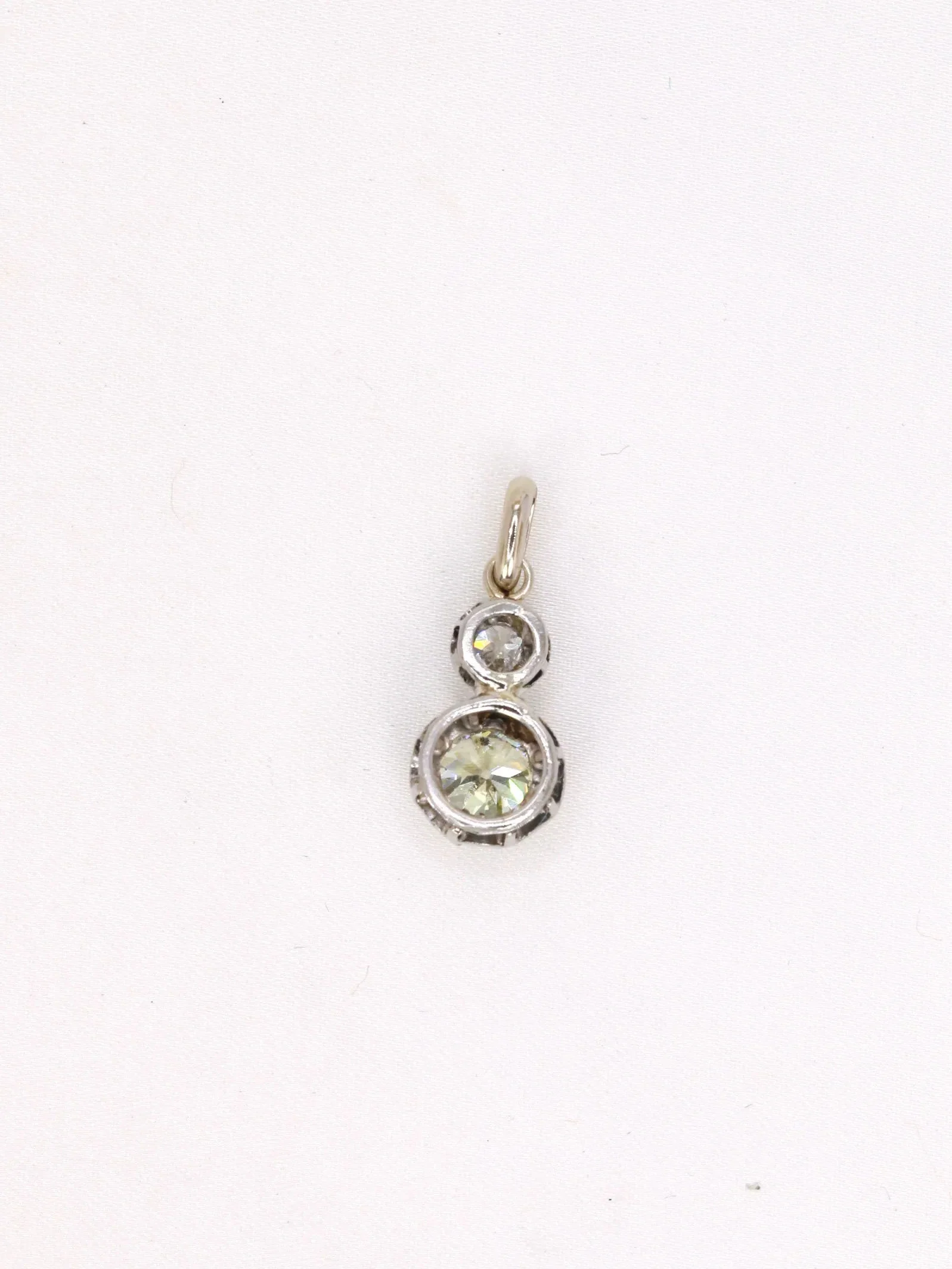 Antique pendant with old cut diamonds 0.80 ct - Image 3