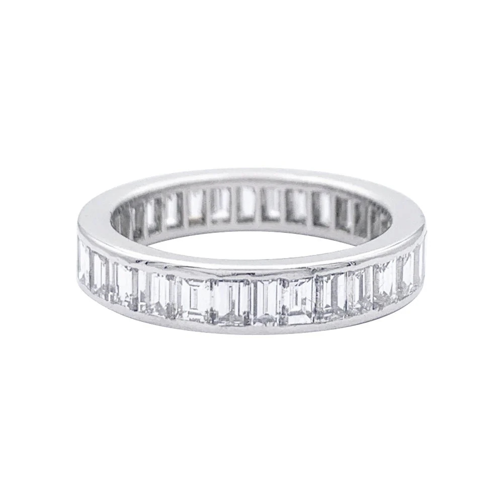 Cartier wedding ring, baguette diamonds and platinum