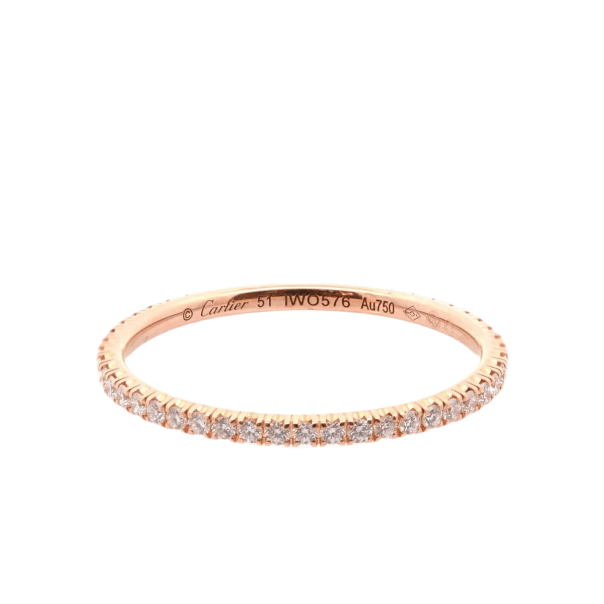 Cartier wedding band in yellow gold and diamonds
