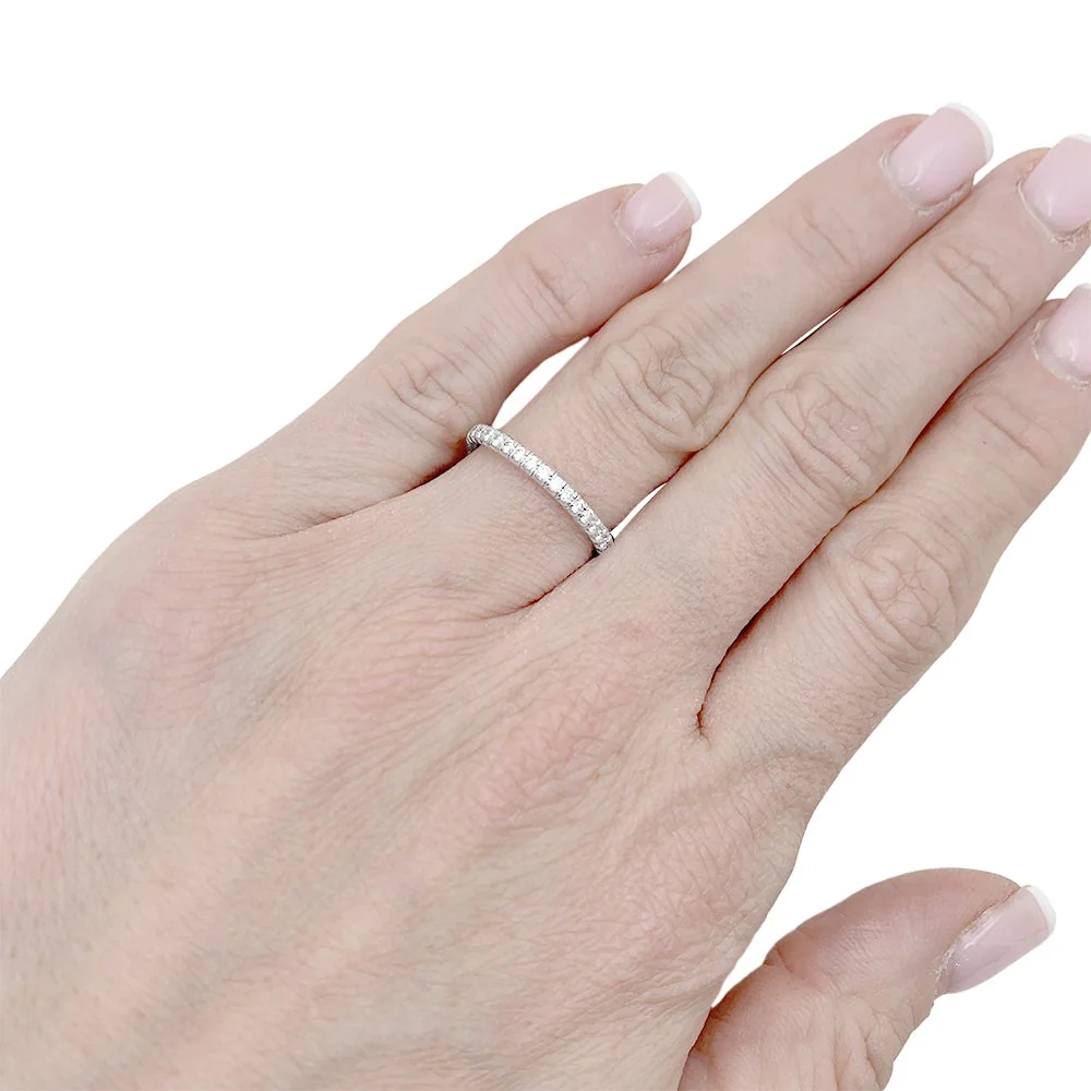 Cartier wedding ring, "Etincelle", white gold, diamonds. - Image 3